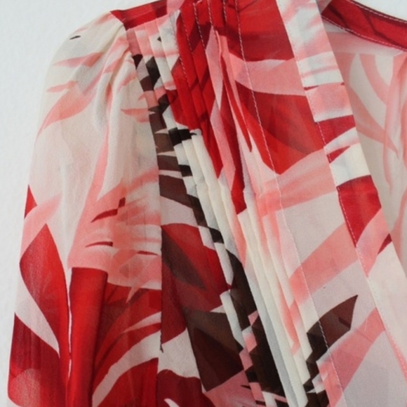 JOIE | Sheer Silk Tropical Blouse - Picture 4 of 12